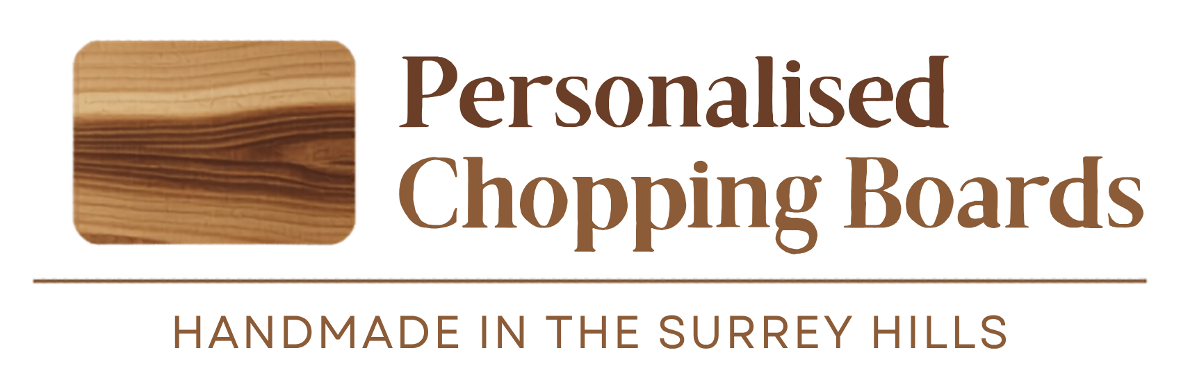 Personalised chopping boards logo