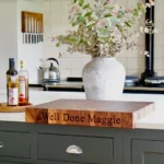 End Grain Chopping Board with Lip